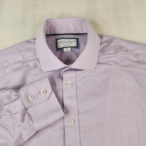 Charles Tyrwhitt Mens Dress Shirt 16.5 33 Classic Fit Non-Iron Lilac Purple